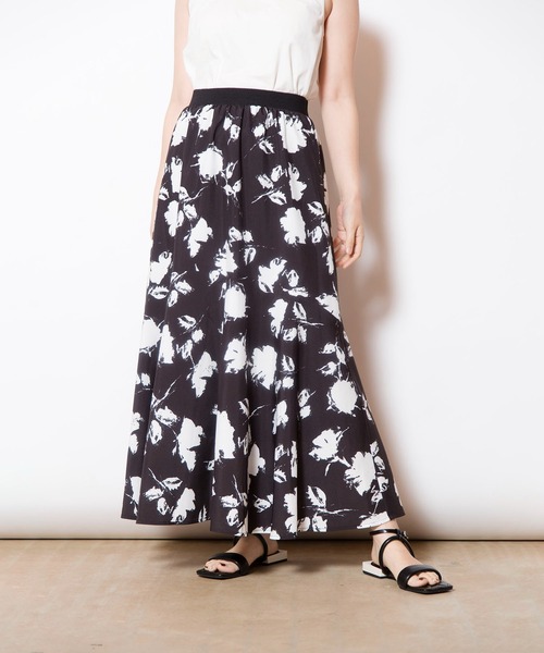 OSMOSIS（オズモーシス）の「プリントセミマーメイドスカート（スカート・レディース・ブラック×ホワイト/ブラック×グリーン・ONE SIZE）」の5枚目の写真