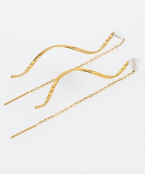 セール】ウェーブ アメリカン ピアス（ピアス（両耳用