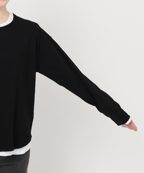 2枚セット］3WAYレイヤードヘンリープルオーバー（ニット/セーター