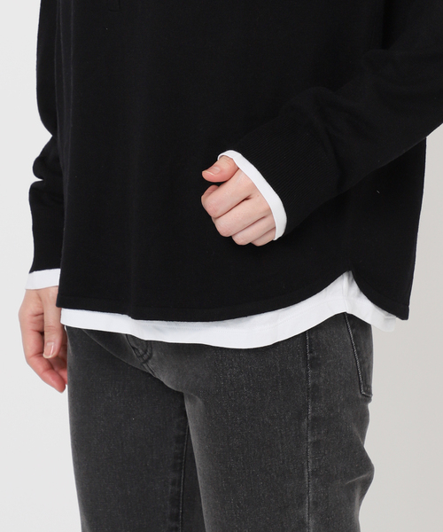 今期新品ジャーナルスタンダード⭐︎2枚セット3WAYレイヤードヘンリープルオーバー 2枚セット］3WAYレイヤードヘンリープルオーバー（ニット／セーター