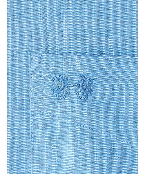 McGREGOR（マックレガー）の「麻混ハケ目シャツ（シャツ/ブラウス・メンズ・ネイビー/グレー系その他/バイオレット/ターコイズブルー・M/L/XL）」の13枚目の写真