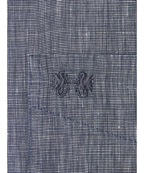 McGREGOR（マックレガー）の「麻混ハケ目シャツ（シャツ/ブラウス・メンズ・ネイビー/グレー系その他/バイオレット/ターコイズブルー・M/L/XL）」の15枚目の写真