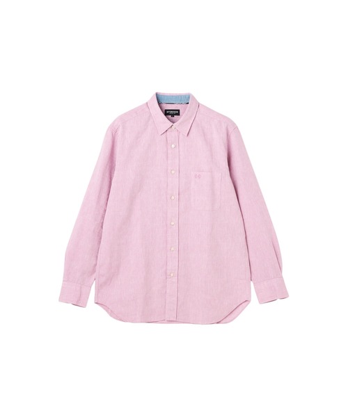 McGREGOR（マックレガー）の「麻混ハケ目シャツ（シャツ/ブラウス・メンズ・ネイビー/グレー系その他/バイオレット/ターコイズブルー・M/L/XL）」の20枚目の写真