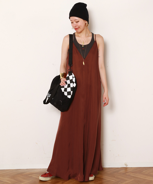 AP STUDIO（エーピーストゥディオ）の「追加フレアワンピース（ワンピース・レディース・ラスタ/チョコ・FREE）」の3枚目の写真