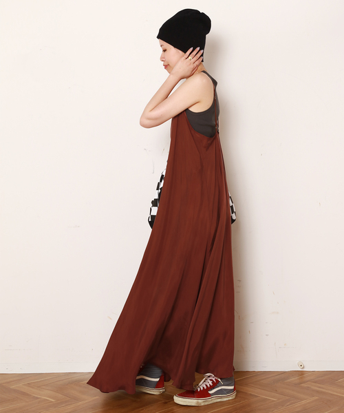 AP STUDIO（エーピーストゥディオ）の「追加フレアワンピース（ワンピース・レディース・ラスタ/チョコ・FREE）」の4枚目の写真