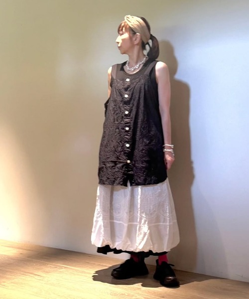 H.A.K(ハク)の「120/2ブロード ケーキ柄レースバルーンスカート(裏地付き)(スカート・レディース・ブラック/ホワイト・FREE)」の14枚目の写真