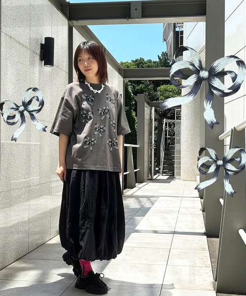 H.A.K(ハク)の「120/2ブロード ケーキ柄レースバルーンスカート(裏地付き)(スカート・レディース・ブラック/ホワイト・FREE)」の18枚目の写真