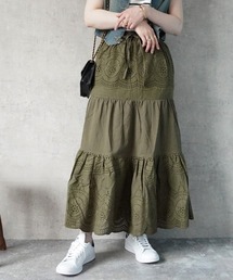お値下げ♡美品！スカラップロングスカート♡ スカート 「 装いを格上げする華やぎスカート 」スカラップ