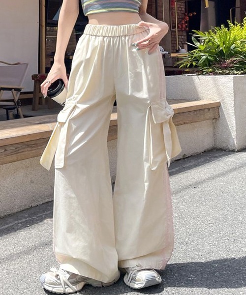 Jane Marple　ジェーンマープル　グレー　リボン　カーゴパンツ　ポケット Jane Marple ジェーンマープル グレー リボン カーゴパンツ
