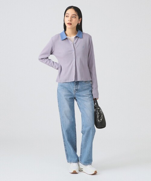 Ray BEAMS(レイビームス)の「Lee / BORDER WAFFLE SHIRTS(Tシャツ/カットソー・レディース・ブラック/ブルー・MEDIUM)」の9枚目の写真