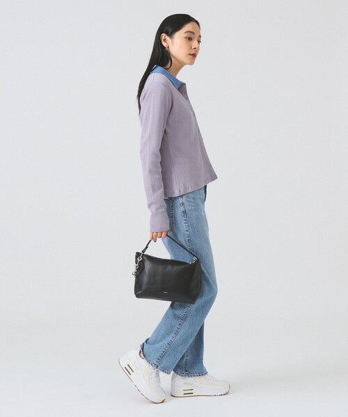 Ray BEAMS(レイビームス)の「Lee / BORDER WAFFLE SHIRTS(Tシャツ/カットソー・レディース・ブラック/ブルー・MEDIUM)」の10枚目の写真