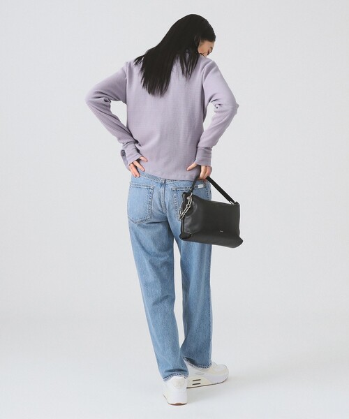 Ray BEAMS(レイビームス)の「Lee / BORDER WAFFLE SHIRTS(Tシャツ/カットソー・レディース・ブラック/ブルー・MEDIUM)」の11枚目の写真