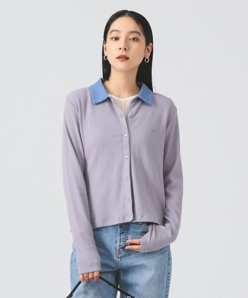 Ray BEAMS(レイビームス)の「Lee / BORDER WAFFLE SHIRTS(Tシャツ/カットソー・レディース・ブラック/ブルー・MEDIUM)」の12枚目の写真