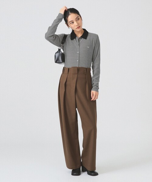 Ray BEAMS(レイビームス)の「Lee / BORDER WAFFLE SHIRTS(Tシャツ/カットソー・レディース・ブラック/ブルー・MEDIUM)」の16枚目の写真