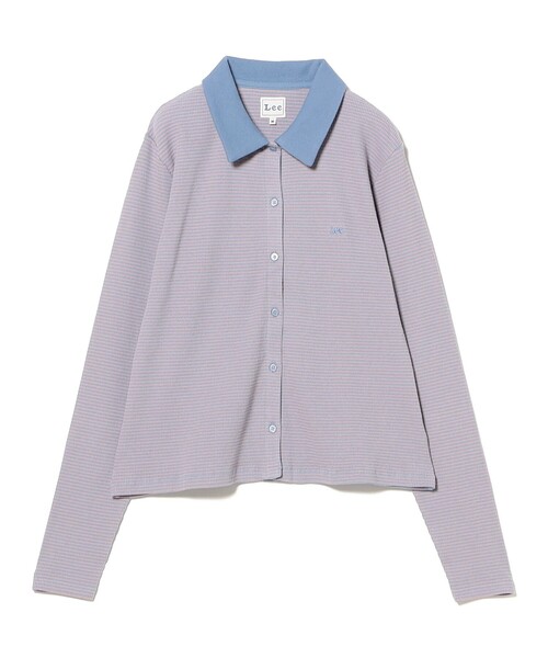 Ray BEAMS(レイビームス)の「Lee / BORDER WAFFLE SHIRTS(Tシャツ/カットソー・レディース・ブラック/ブルー・MEDIUM)」の6枚目の写真