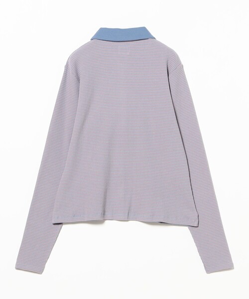 Ray BEAMS(レイビームス)の「Lee / BORDER WAFFLE SHIRTS(Tシャツ/カットソー・レディース・ブラック/ブルー・MEDIUM)」の7枚目の写真