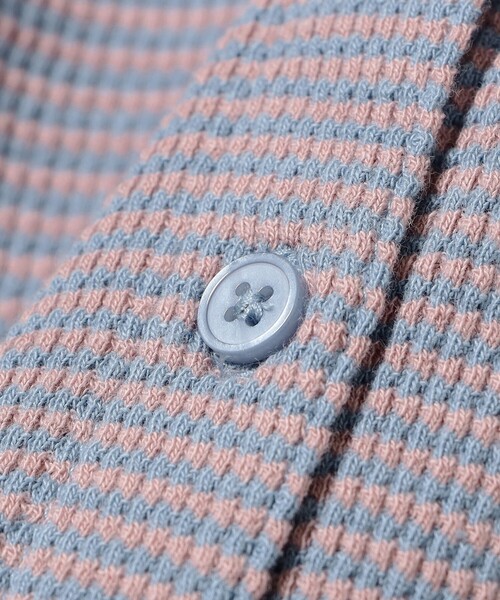 Ray BEAMS(レイビームス)の「Lee / BORDER WAFFLE SHIRTS(Tシャツ/カットソー・レディース・ブラック/ブルー・MEDIUM)」の8枚目の写真