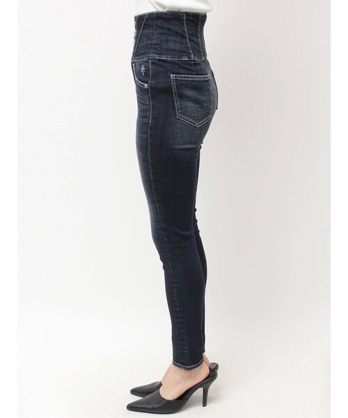 GYDA(ジェイダ)の「ハイウエスト STUPID IN RICH embroideryスキニーデニムパンツ(デニムパンツ・レディース・インディゴブルー/ライトブルー・X-SMALL/SMALL/MEDIUM)」の17枚目の写真