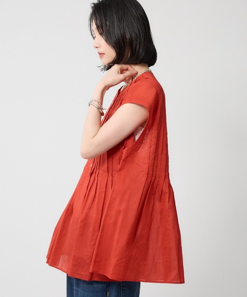 BABYLONE(バビロン)の「フィブリルタックブラウス(シャツ/ブラウス・レディース・オレンジ/ブラウン/ホワイト・フリー)」の11枚目の写真