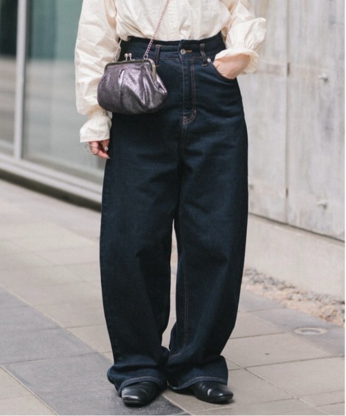 ZOZOMARKET（ゾゾマーケット）の「ZOZOMARKET by aoi - ハイウエストワイドカーブデニム（デニムパンツ・レディース・ネイビー・マルチサイズ）」の16枚目の写真