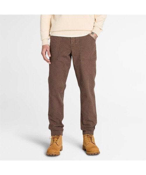 Timberland(ティンバーランド)の「ウォッシュド キャンバス ファティーグ パンツ メンズ(その他パンツ・メンズ・ダークブラウン・34inch/32inch/30inch)」の1枚目の写真