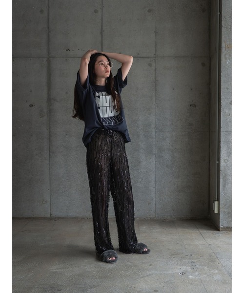 k3&co.(ケイスリーアンドコー)の「PRINT TEE(Tシャツ/カットソー・レディース・ブルー/ブラック/レッド・ONE SIZE)」の7枚目の写真