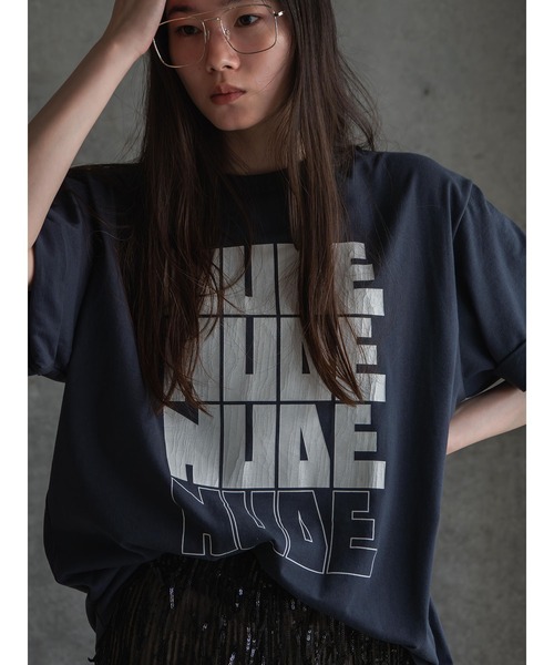 k3&co.(ケイスリーアンドコー)の「PRINT TEE(Tシャツ/カットソー・レディース・ブルー/ブラック/レッド・ONE SIZE)」の4枚目の写真