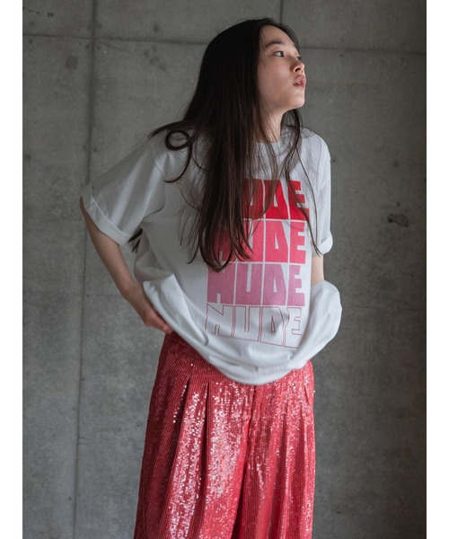 k3&co.(ケイスリーアンドコー)の「PRINT TEE(Tシャツ/カットソー・レディース・ブルー/ブラック/レッド・ONE SIZE)」の22枚目の写真