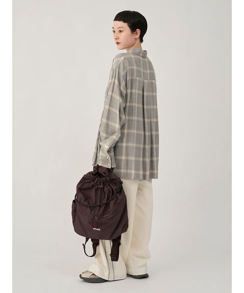 emmi（エミ）の「チェックオーバーシャツ（シャツ/ブラウス・レディース・ネイビー/ブラック/グレー・F）」の13枚目の写真