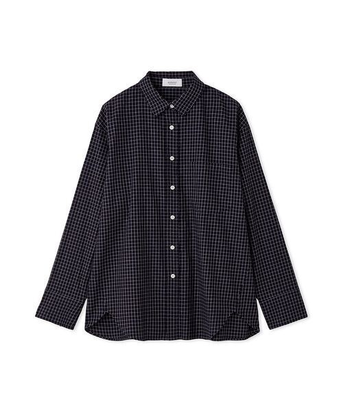 emmi（エミ）の「チェックオーバーシャツ（シャツ/ブラウス・レディース・ネイビー/ブラック/グレー・F）」の17枚目の写真