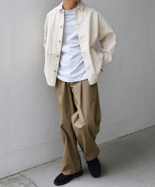 SHIPS any: Cone Denim キャンバス デニム カバーオール (セットアップ