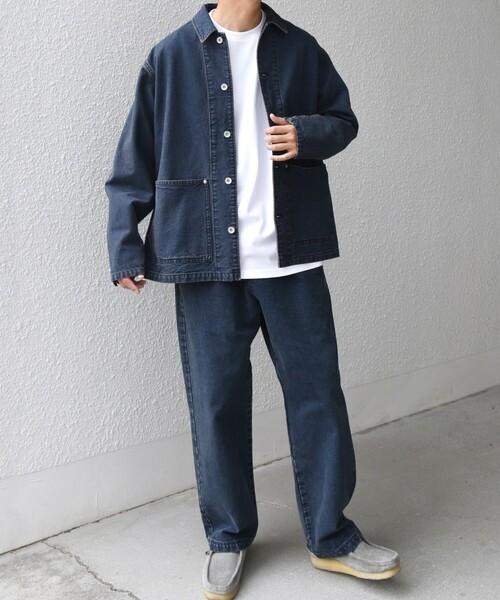 SHIPS any: Cone Denim キャンバス デニム カバーオール (セットアップ