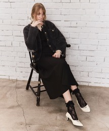 Cherir Mignon（シェリルミニョン）の「【Cherir Mignon】- Silhouette Couture -ポインテッドトゥレースアップデザインパンプス（パンプス）」