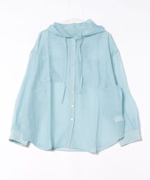 reca | クリンクル加工フード付きシアーシャツ(シャツ/ブラウス)