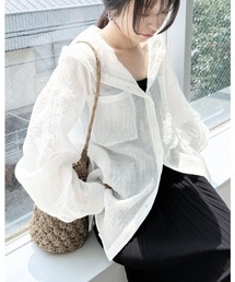 reca | クリンクルクフードシャツ(シャツ/ブラウス)