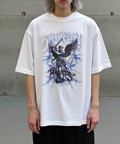 ARULE(アルール)の「A'GEM/9 × .kom 『ARULE/アルール』 グラフィックオーバーサイズTシャツ(Tシャツ/カットソー・メンズ・ブラック/ホワイト・FREE)」の7枚目の写真