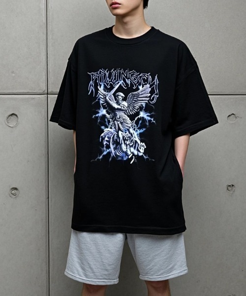 tシャツ A'GEM/9 × .kom 「ARULE/アルール」スプレー＆プリントTシャツ レディース メンズ A'GEM/9 × .kom 『ARULE/アルール』スプレー＆プリントTシャツ