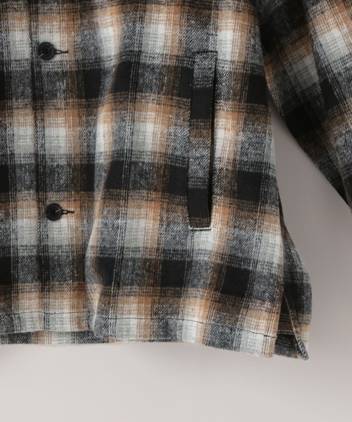 LOWRYS FARM（ローリーズファーム）の「【LFM(U)】シャギーチェックＣＰＯジャケット　 593299（シャツ/ブラウス・メンズ・ブルー/ブラック・MEDIUM/LARGE）」の6枚目の写真