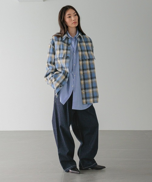 LOWRYS FARM（ローリーズファーム）の「【LFM(U)】シャギーチェックＣＰＯジャケット　 593299（シャツ/ブラウス・メンズ・ブルー/ブラック・MEDIUM/LARGE）」の12枚目の写真