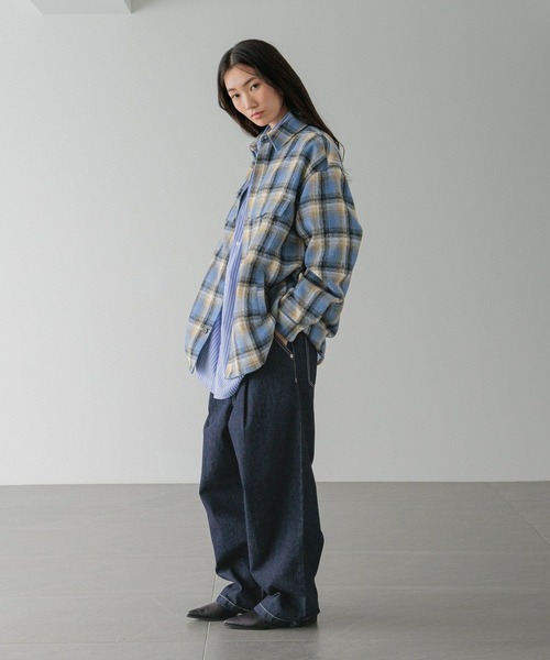 LOWRYS FARM（ローリーズファーム）の「【LFM(U)】シャギーチェックＣＰＯジャケット　 593299（シャツ/ブラウス・メンズ・ブルー/ブラック・MEDIUM/LARGE）」の13枚目の写真