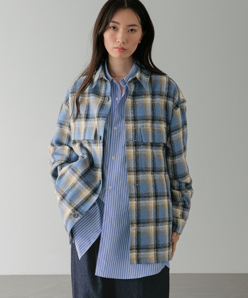 LOWRYS FARM（ローリーズファーム）の「【LFM(U)】シャギーチェックＣＰＯジャケット　 593299（シャツ/ブラウス・メンズ・ブルー/ブラック・MEDIUM/LARGE）」の16枚目の写真
