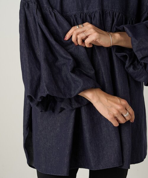 デニムギャザーブラウス（シャツ/ブラウス）｜BEARDSLEY（ビアズリー