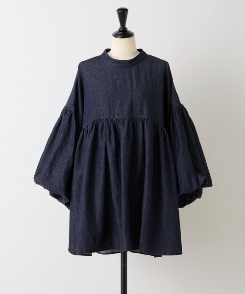 デニムギャザーブラウス（シャツ/ブラウス）｜BEARDSLEY（ビアズリー