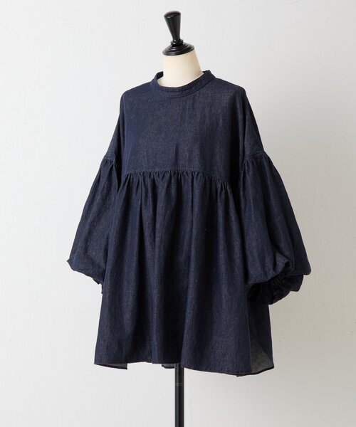 デニムギャザーブラウス（シャツ/ブラウス）｜BEARDSLEY（ビアズリー