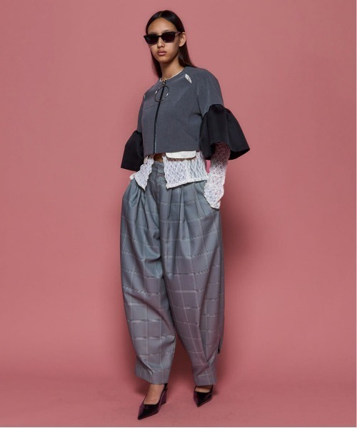 MAISON SPECIAL(メゾンスペシャル)の「Tuck Balloon Volume Pants/タックバルーンボリュームパンツ(スラックス・レディース・ブラウン/ブラック/グレー・38/36)」の7枚目の写真