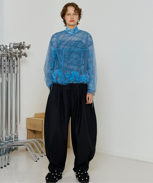 MAISON SPECIAL(メゾンスペシャル)の「Tuck Balloon Volume Pants/タックバルーンボリュームパンツ(スラックス・レディース・ブラウン/ブラック/グレー・38/36)」の20枚目の写真