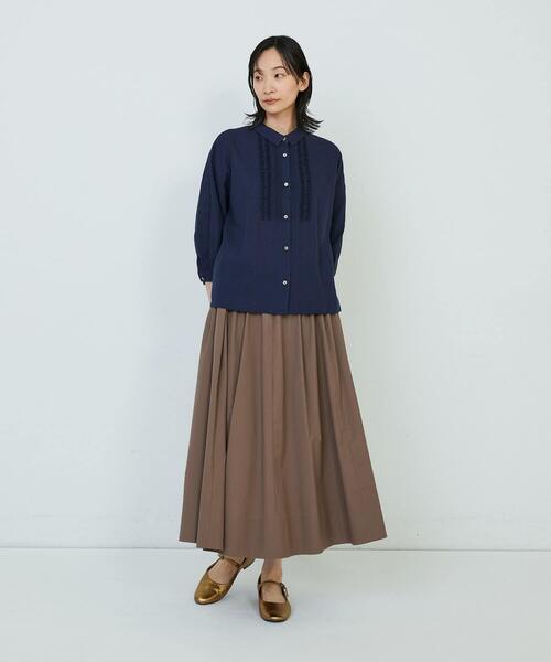 ADIEU TRISTESSE（アデュートリステス）の「コットンリネンスモールカラーシャツ（シャツ/ブラウス・レディース・ネイビー/レッド・38）」の12枚目の写真