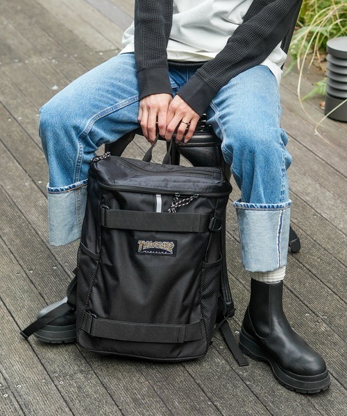 THRASHER（スラッシャー）の「【THRASHER/スラッシャー】BackPack　Box Kids 20L  撥水加工　リフレクター　スクエアデザイン バックパック（バックパック/リュック・メンズ・ブラック/ブラック系その他/ブラック×ホワイト・FREE）」の12枚目の写真