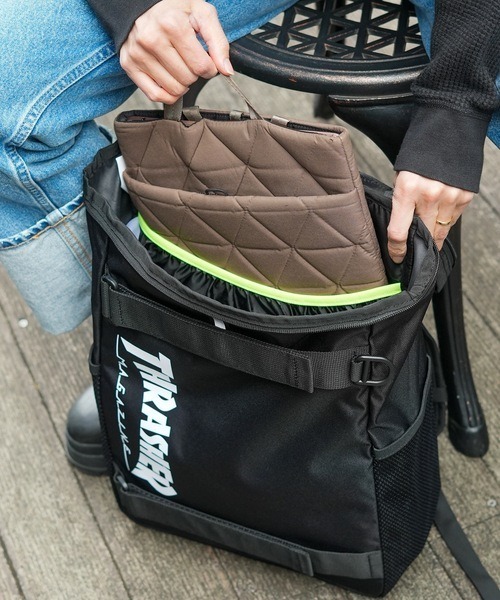 THRASHER（スラッシャー）の「【THRASHER/スラッシャー】BackPack　Box Kids 20L  撥水加工　リフレクター　スクエアデザイン バックパック（バックパック/リュック・メンズ・ブラック/ブラック系その他/ブラック×ホワイト・FREE）」の21枚目の写真