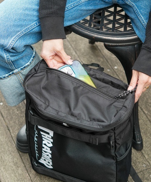 THRASHER（スラッシャー）の「【THRASHER/スラッシャー】BackPack　Box Kids 20L  撥水加工　リフレクター　スクエアデザイン バックパック（バックパック/リュック・メンズ・ブラック/ブラック系その他/ブラック×ホワイト・FREE）」の22枚目の写真